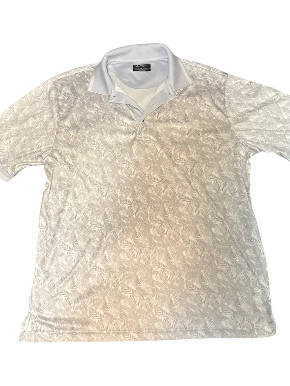 🧳Men's Light Gray Patterned Polo Shirt